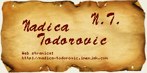 Nadica Todorović vizit kartica
